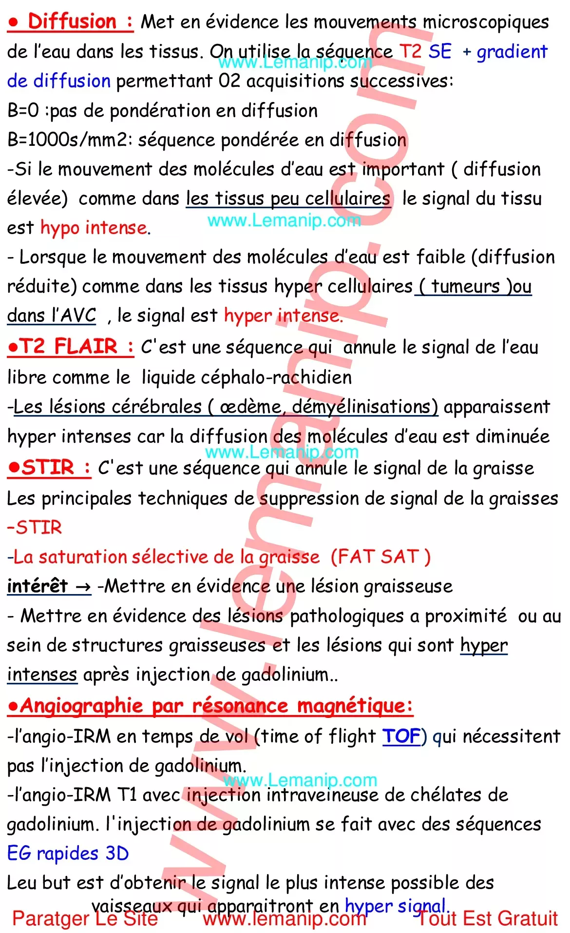 Prix examen IRM ordonné